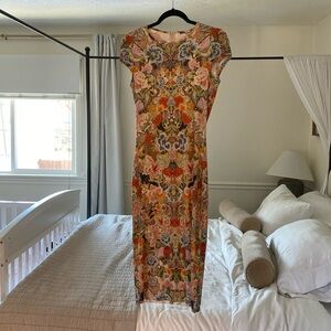 Alexander McQueen Floral Midi Dress